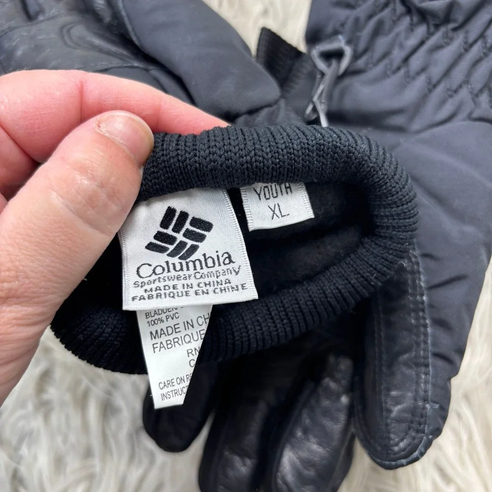 Columbia Youth XL Black Snow Winter Gloves Skiing Snowboarding